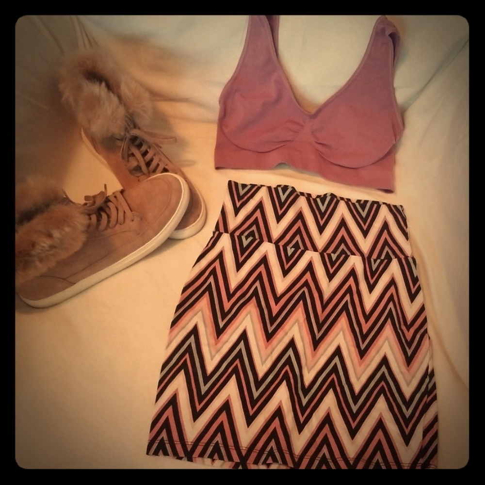👛 BOGO 👛 Chevron Print Mini Skirt